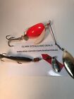 Vintage Lot B Mepps Minnow Spinner & Wordens Spin-N-Glo Fishing Lures