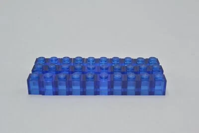 LEGO 30 x Basisstein Baustein transp. dunkelblau Trans-Dark Blue Brick 1x1 3005 - Bild 1 von 2