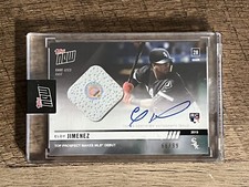 2019 Topps Now Eloy Jimenez RC Auto & Game Used Relic Card #17A From MLB Debut