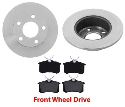 Volkswagen Passat 1998-2003 tracción delantera rotores traseros y pastillas de cerámica Foto 1 de 4