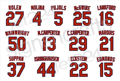 St. Louis Cardinals STICKER DECAL McGwire Pujols Rolen Carpenter Molina Edmonds+ - Imagem 1 de 4
