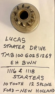 LUCAS Starter Drive TMB100 60251269. 1116 & 1118 starter. New Old Stock. Ford NH - Image 1 of 4
