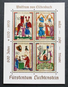 Liechtenstein MiNr. 527-530 Bloque 8 MNH** (Lie 527-30 Bl.8) - Imagen 1 de 1