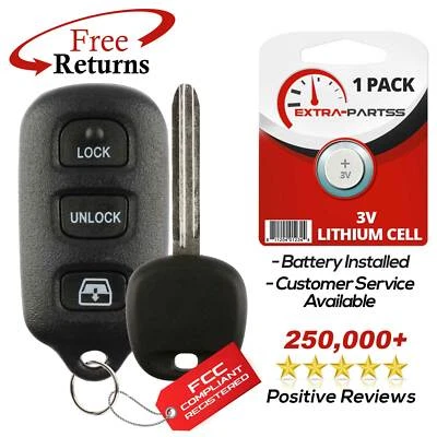 For 2003 2004 2005 2006 2007 2008 2009 Toyota 4Runner Remote Keyless Fob + Key - Image 1 of 4