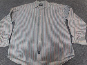Dockers Mens Shirt Medium blue levis Comfort Flex striped button down vintage - Picture 1 of 10