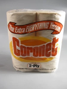 Vintage1988 4 pack Coronet 2-Ply Bathroom Tissue Beige - Picture 1 of 4