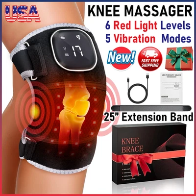 Электротерапевтический массажер для колена вибрационный бандаж для суставов с подогревом облегчение боли в плече - Изображение 1 из 4