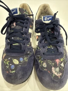 Scarpe casual Onitsuka Tiger Serrano blu/bianco/floreale taglia 7 D868N - Foto 1 di 17
