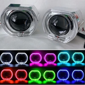 2.5" Bi-Xenon HID Projector Lens LHD Hi-Lo Beam Halo Ring Car Headlight Retrofit - Bild 1 von 3