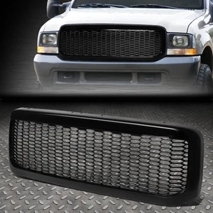 [HONEYCOMB MESH]FOR 99-04 FORD F250-F550 SUPER DUTY FRONT BUMPER GRILLE BLACK - Picture 1 of 6