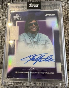 Topps F1 75th Anniversary Emerson Fittipaldi Auto Lights Out Signed Card - Picture 1 of 1