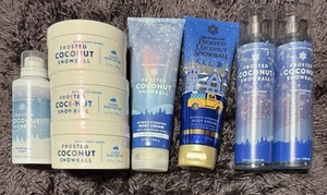 Bath & Body Works X8 Pc Frosted Coconut Snowball Butters, Mists, Creams, & Soap - Picture 1 of 2