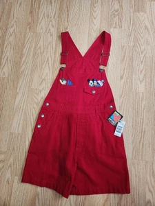 Tuta Disney Topolino Paperino Pippo Denim Rosso Nuova!! con etichette taglia piccola vintage!!! - Foto 1 di 10