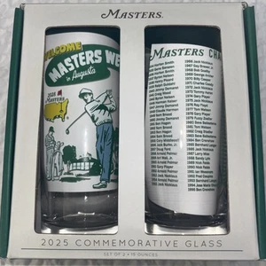 2025 Masters Commemorative Glass Set 15oz Limited Edition Augusta National! - Picture 1 of 2
