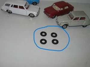 D08, DINKY X 4 pneus striés pour série 500, ami6, 230SL, simca, opel R ,. 14 / 7 - Foto 1 di 3