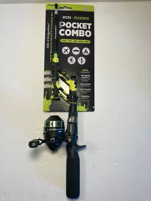 Combo de caña telescópica y carrete de bolsillo ProFISHiency SPLATGREEN caña de pescar nueva Foto 1 de 4