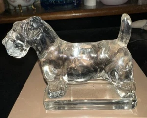 Heisey Scottie Dog Crystal Glass Sealyham Terrier Figurine Paperweight - Picture 1 of 5