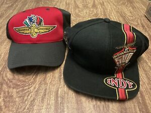 TWO Indianapolis Motor Speedway Indy 500 Hats Caps NICE