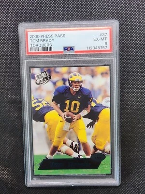 Press Pass Torquers Tom Brady RC #37 2000 PSA 6 Foto 1 de 2