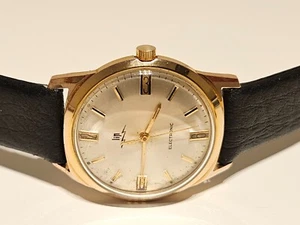 VINTAGE RARE GOLD PLATED MEN'S ELECTRO-MECHANICAL QUARTZ WATCH "LIP" ELECTRONIC - Picture 1 of 11