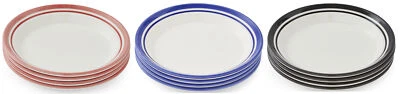 Plato de ensalada Portmeirion Potter's Stripe, juego de 4 - rojo, azul o negro Foto 1 de 4
