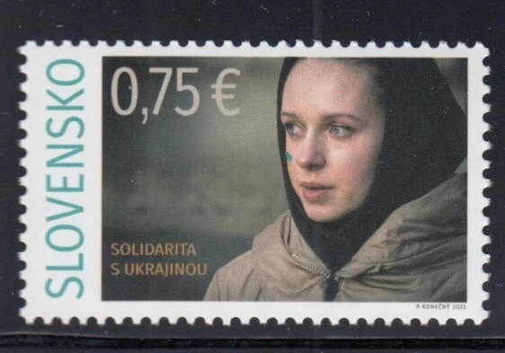 ESLOVAQUIA Solidaridad con Ucrania Sello MNH Foto 1 de 1