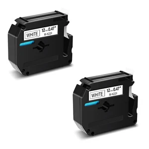 2 piezas de cinta de etiqueta blanca para cartuchos de cinta Brother M-K MK M231 PT-45M de 1/2"" - Imagen 1 de 12