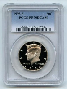 1998 S 50C Kennedy Half Dollar Proof PCGS PR70DCAM - Picture 1 of 1