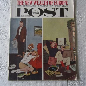 1962 February 10 The Saturday Evening Post Vintage Magazine Amos Sewell VGC Ads - Picture 1 of 2