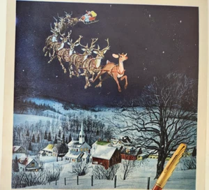 Parker 61 Pen Christmas Santa Rudolph Sleigh Vintage 1960 Ad Magazine Print - Picture 1 of 5