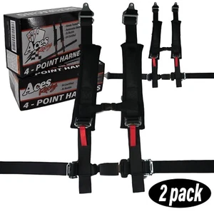 Polaris RZR 800 Black 4 Point Harness Pair (2011-2018) - Imagen 1 de 10