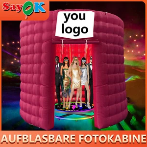 3m LED-Beleuchtung Runde 360 Kabine aufblasbare Photo Booth Enclosure Backdrop - Bild 1 von 18