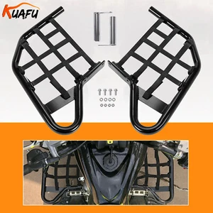 Aluminum Nerf Bars For Yamaha Raptor 700 YFM 700 YFM700R Black W/ Black Net - Picture 1 of 12