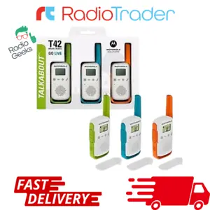 Motorola Talkabout T42 Walkie Talkie Triple Pack | License Free | Radios |PMR446 - Picture 1 of 1