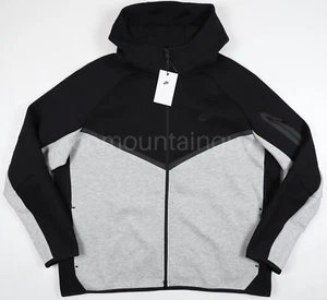 Nike Men's Tech Fleece Windrunner Black Grey HV0949-011 Size XXL - Picture 1 of 6
