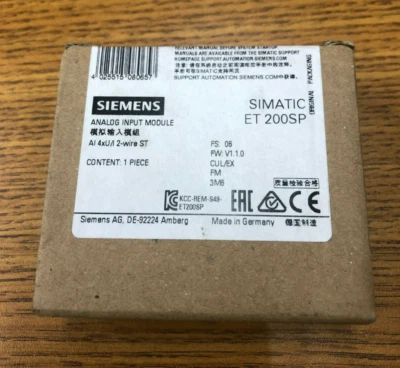 Siemens 6ES7 134-6HD00-0BA1 Simatic ET200SP Analog Input Module *NEW SEALED* - Image 1 of 2