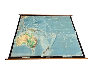 Mid Century Huge Wall Map - Australia 215cm by 165cm By Dr Hermann Haack - Picture 1 of 4