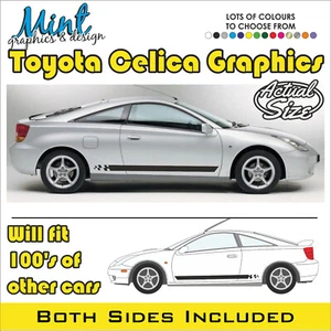 Toyota CELICA VVT Side Stripes GT JDM Decals Stickers Graphics NO P&P 007 - Picture 1 of 4