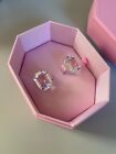 Swarovski 🦢Chroma stud earings Pink 💝 Crystals In a Gift Box 💯% GENUINE