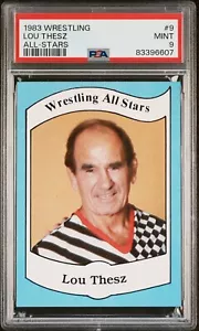 PSA 9 MINT 1983 Wrestling All Stars #9 LOU THESZ NWA CHAMPION RC Rookie WWE HOF - Picture 1 of 3