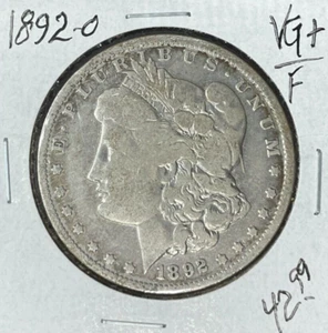 DÓLAR DE PLATA MORGAN 1892-O ~ EN MUY BUEN ESTADO +/FINO ~BONITA MONEDA~ - Imagen 1 de 2