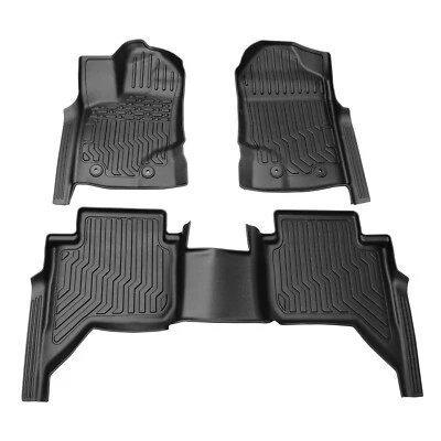 3D Floor Mats Liner For 2019-2025 Ford Ranger Crew Cab All Weather TPE Foto 1 de 4