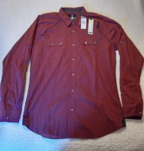 Herren Jeans by Buffalo Malachi ruby wine LS Roll-Up-Sleeves Full Button Hemd L - Bild 1 von 6