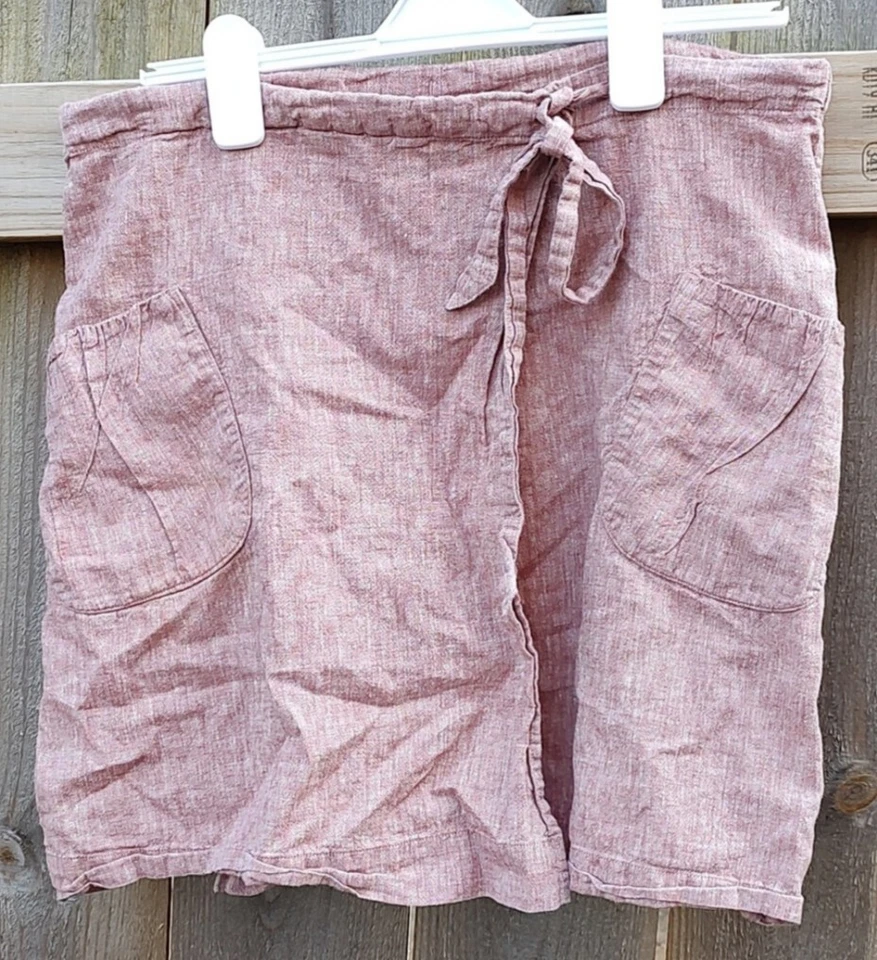 Falda envolvente roja atlética de lino de algodón orgánico Patagonia talla 0 Foto 1 de 4