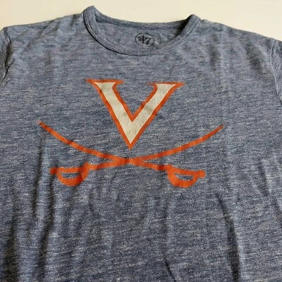 University Of Virginia Cavaliers T Shirt Womens Medium 47 Brand Blue Lightweight - Image 1 of 4