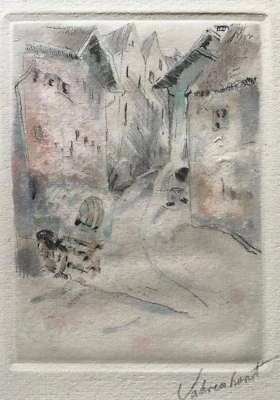 Paul Vahrenhorst Signierte Original Radierung - Koloriert - Expressionismus - Bild 1 von 2