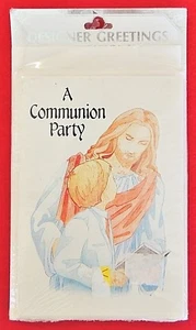 8pk Son's A First Communion Party Invitation Cards Designer Greetings 3.5"x5.25" - Picture 1 of 1
