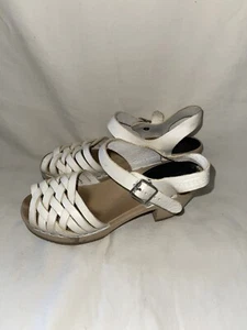 Swedish Hasbeens US Size 6-6.5 EU 36 Slingback Sandals Womens Made In Sweden - Picture 1 of 11