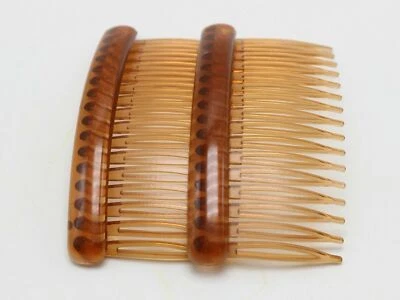 10 Coffee Plastic 16-Teeth Hair Clips Side Combs Pin Barrettes 89Mm for Ladies - Image 1 of 4