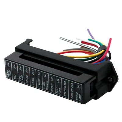 2-Input 12-Output Plastic & Metal Auto Car Blade Fuse Box Block Holder ATC ATO - Image 1 of 4